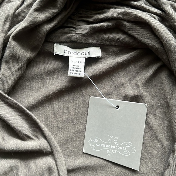 Anthropologie Bordeaux Elegant Olive Drape Top Size XS TP New With Tag - Picture 5 of 8